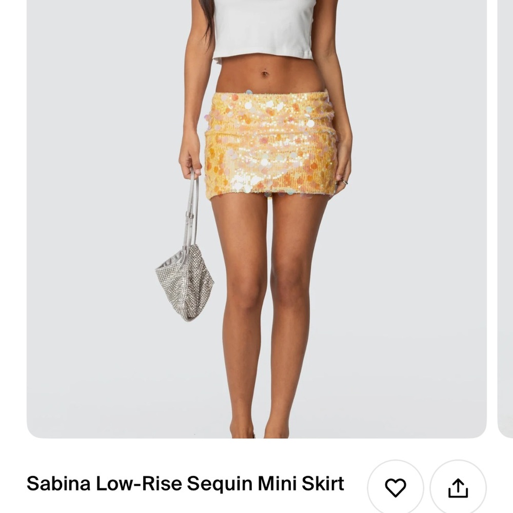 Sabina Gold Sequin Mini Skirt